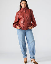 VEE JACKET DUSTY BRICK