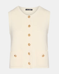 ALIYA SWEATER VEST CREAM