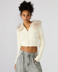 LYSIA SWEATER JACKET CREAM